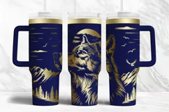 40oz Tumbler laser svg Wolf wrap | Engraved tumbler svg Product Image 4