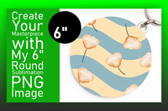 Cute Round Design Coaster Template , Flower Pattern Product Image 1