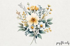 Wild flowers butterflies and dragonfly Clipart PNG Product Image 1