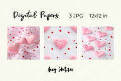 Coquette Textile Valentine Digital Paper Kit Rococo Patterns Product Image 2