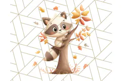 Woodland Autumn Critters PNG Clipart, Cute Fall Animals Product Image 5