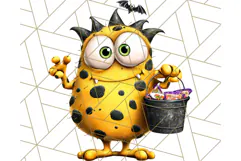 Monster Kids Clipart PNG, Cute Halloween Costume Art Product Image 5