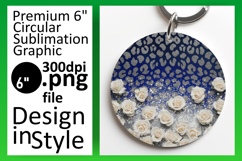 Stylish Circle Design Keychain PNG , Leopard Print Product Image 1