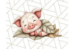 Fall Farm Animal Clipart, Autumn Barnyard PNG Illustrations Product Image 5
