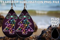 Joyful TEARDROP Earrings Art Ideas, Neon Xmas Product Image 1