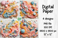 Abstract | Fluid Art | Digital Paper | PNG Background | Wall Product Image 1