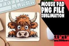 Farmyard Friend Mouse Pad Cute Peekaboo Cow Product Image 1