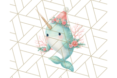 Coral and Aqua Christmas Clipart PNG, Pastel Holiday Art Product Image 5