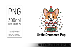 Cute Christmas Dog, Animal Sublimation Clipart PNG Product Image 1