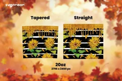 Sunflower Sublimation | Skinny 20 oz | Tapered | Straight Product Image 2