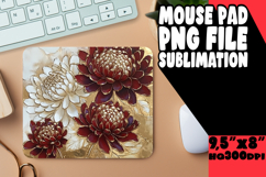 SWEET DESK PAD PNG STYLE, 3D Flower Product Image 1