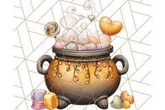 Halloween Fairy House Clipart PNG, Spooky Cottage Art Product Image 5