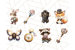 Steampunk Forest Animals PNG Clipart with Gears &amp; Goggles Product Image 3