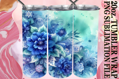 Cozy vibes 20oz tumbler wrap, Watercolor Pattern Product Image 1