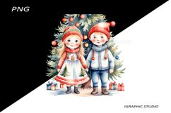 Winter Png, Christmas Kids Clipart, Folk Christmas Png Product Image 1