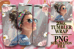 Cheerful days 20oz tumbler wrap, Woman Product Image 1