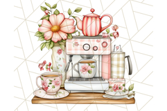 Cottagecore Kitchen Clipart, Vintage Country Floral Kitchen Product Image 5