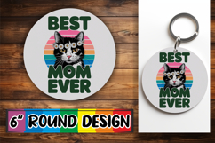 Unique Car Coaster Round Design, Cat Lover Product Image 1
