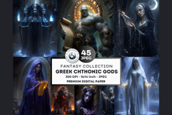 Greek Chthonic Gods Underworld Dark Fantasy Illustrations Product Image 1