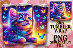 Happy beginnings 20oz tumbler wrap, Cat Product Image 1