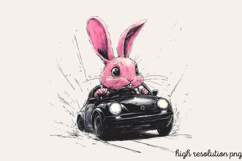 Pink Black Easter Clipart PNG Product Image 1