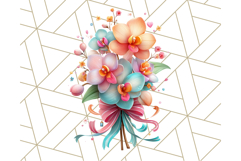 Pastel Flower Bouquet PNG Clipart, Elegant Floral Art Product Image 5