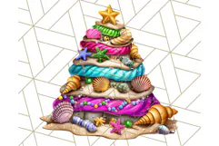 Summer Christmas Clipart PNG, Tropical Holiday Art Clip Art Product Image 5