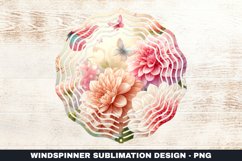 Flowers Wind Spinner Sublimation Design Product Image 1