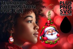 Teardrop Earring Sublimation Artistry Product Image 1