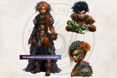 Obsidian Ember Grove Dark Autumn Fantasy Clipart PNG for RPG Product Image 12