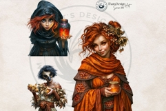 Obsidian Ember Grove Dark Autumn Fantasy Clipart PNG for RPG Product Image 13