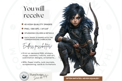 Obsidian Ember Grove Dark Autumn Fantasy Clipart PNG for RPG Product Image 2