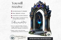 Obsidian Witches Clipart Dark Fantasy PNG Set Product Image 2