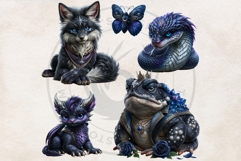 Obsidian Witches Clipart Dark Fantasy PNG Set Product Image 9