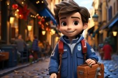 3D Character Child Boy Paramedic with relevant environment Product Image 1