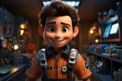 3D Character Child Boy Paramedic with relevant environment Product Image 1