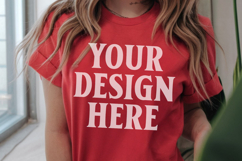 Comfort Colors 1717 Red T-Shirt mockup , CC 1717 Product Image 1