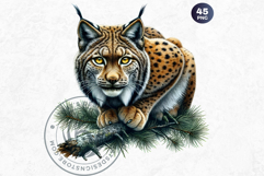 Watercolor Wild Animals Clipart, Forest Wildlife PNG Bundle Product Image 6