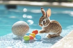 Easter Mockup Background Design, Easter Bunny Background PNG Product Image 1