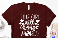 This girl will change the world - Women Empowerment EPS SVG Product Image 4