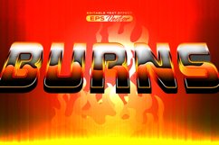 Retro editable text effect style burns futuristic 80s Product Image 1