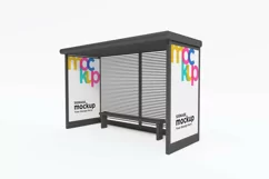 City Bus Stop Sign Mockup Product Image 1