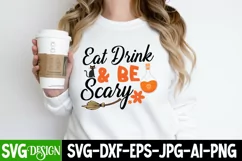 Eat Drink & Be Scary SVG Cut File,Eat Drink & Be Scary PNG Product Image 2