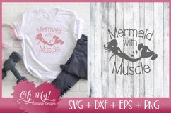 Mermaid With Muscle - SVG DXF EPS PNG Product Image 1