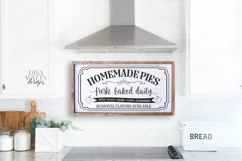Homemade Fresh Pies - Farmhouse Kitchen Sign - SVG DXF EPS Product Image 2