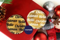 2 Wood slices Mockup, Two Wood Christmas Ornaments Mockup Product Image 2