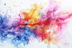 Colorful Wet Painting Watercolor Effect Background Wallpaper Product Image 1