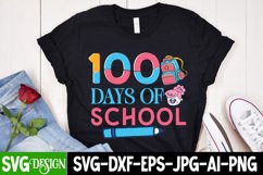 100 Days of School SVG Cut File,100 Days of School Quotes Product Image 2