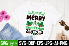 Merry Christmas 2023 SVG Cut File , Christmas SVG Quotes Product Image 2