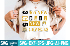365 new Days 365 Chances SVG Design,New Year 2026 SVG Design Product Image 1